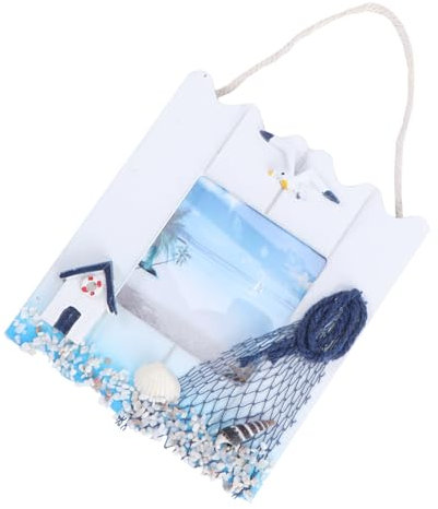 Ciieeo 2 Stück Hölzerner Fotorahmen im Maritimen Wandbildhalter für Nostalgische Erinnerungen für Dekoration und Wohnräume Zufälliger