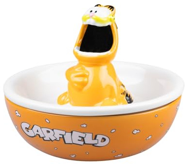 Grupo Erik | Bol Apéritif Garfield avec Compartiment | Cadeau Rigolo | Plat Apéro Original | Bol Rigolo, Plateau Apéritif, Vaisselle Fun, Accessoire Cuisine à Offrir