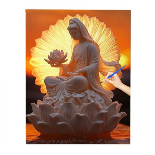 Peinture Numero Adulte Zen, DIY Peinture Enfant, Activité Manuelle Adulte, Paint by Numbers Kit avec Peintures et Pinceaux, Toile 30x40cm, Tableau Decoration Murale, Cadeau Homme Femme (Moderne) T-11