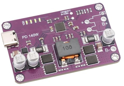 Yosoo PD3.1 Module de Chargeur Bidirectionnel 140W, 7A avec Driver Boost, Carte de Power Bank DIY pour Téléphones, Tablettes & Ordinateurs Portables (Série 4)