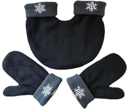 pistro Fäustlinge für Paare zum Händchenhalten – Warme Winterhandschuhe für Erwachsene, wasserdicht & atmungsaktiv für Skifahren & Wandern- Schwarz