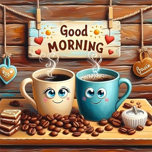 Qihensail Diamond Painting Erwachsene Adult,DIY Diamant Painting Bilder,Daiments Painting Erwachsene Für Home Wand Decor,Frauen Geschenk. (Tasse)