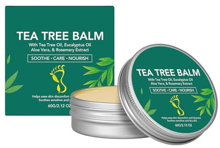 Tea Tree Oil Cream & Care Balm - Soothing Moisturising Skin Cream for Dry, Rough & Irritated Skin - Hydrating Tea Tree Balm for Face, Hands, Feet & Body - Lightweight Daily Skin Care Cream