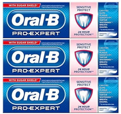 Oral-B Pro Expert Sensitive & Gentle Whitening Toothpaste 75ml (Pack of 3)