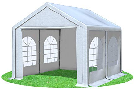 Stabilezelte Partyzelt 3x4m Modular Professional PVC 500 g/m² mit Fenster Weiss