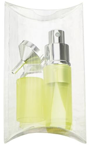 Parfum Zerstäuber für Unterwegs: 8ml Mini Parfümflasche Nachfüllbar mit Trichter in Hellgrün – Parfum Flakon Leer – Parfüm Sprühflasche von Fantasia