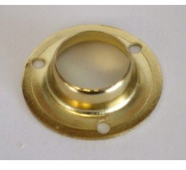 Dale Hardware 25mm Polished Brass End Sockets 1 Pack of 2 + Screws