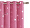 Deconovo Blickdichte Vorhänge für Wohnzimmer Extra Warm Gardinen Vorhang Modern mit Muster Sterne, 229x117 cm(HöhexBreite), Rosa, 2er Set
