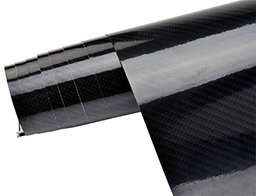 Neoxxim 10.86€/m2 4D Carbon Folie Hochglanz 200 x 152 cm Autofolie Klebefolie selbstklebend