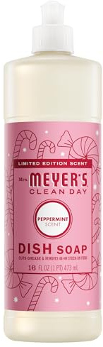 MRS. MEYER'S CLEAN DAY Liquid Dish Soap, Limited Edition Peppermint, 16 fl. oz