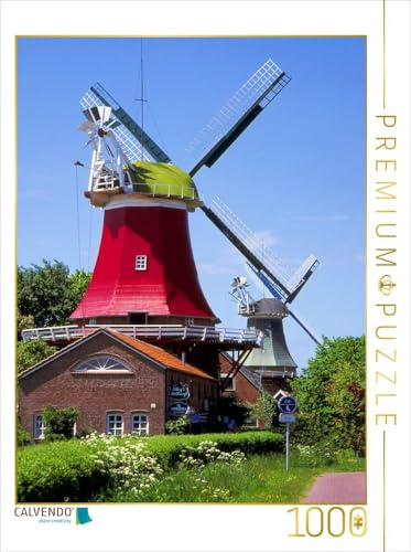 CALVENDO Puzzle Doppelwindmühlen in Greetsiel, Ostfriesland | 1000 Teile Lege-Größe 48 x 64 cm Foto-Puzzle für glückliche Stunden