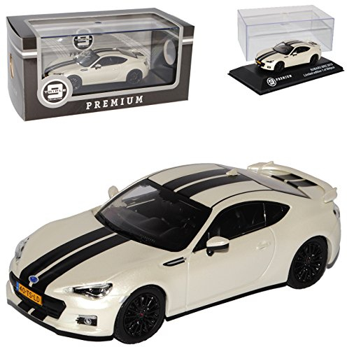 Ixo Subaru BRZ STI Coupe Weiss mit Schwarzen Streifen Ab 2012 limitiert 1 von 504 Triple 9 1/43 Modell Auto
