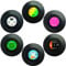 Set mit 6 Untersetzern, SENHAI Retro Vinyl-Schallplatten Matten, Tischsets für kalte, heiße Getränke, Rutschfester Tablet-Oberseitenschutz verhindert das Verrutschen – 4,1 Zoll