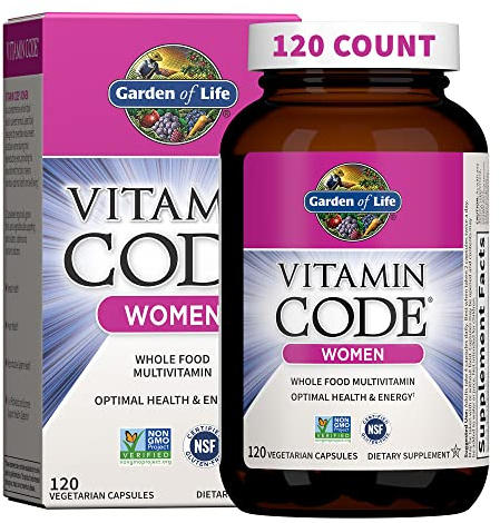 Garden of Life Multivitamin for Women, Vitamin Code Women's Multi - Whole Food Womens Multi Vitamins, Iron, Folate not Folic Acid, Vitamin A and Probiotics for Womens Energy, 120 Vegetarian Capsules