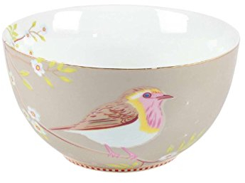 Pip Studio Floral Early Bird Khaki Bowl 15 cm
