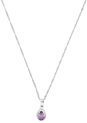 Amor Kette mit Anhänger 925 Sterling Silber Damen Halsschmuck, mit Zirkonia synth., 45 cm, Silber, Kommt in Schmuck Geschenk Box, 2016265