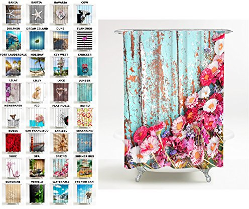 Sanilo Shower Curtain, Wide Choice of Beautiful Shower Curtains, Waterproof, Anti-Mould, with 12 Rings (180 x 200 cm, Spring)