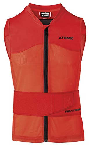 ATOMIC Live Shield Vest M in Rot Größe L - Hochwertige Protektorenweste - Herren-Rückenprotektor - Multi Density Schaumsystem - Leicht & atmungsaktiv - uneingeschränkte Bewegungsfreiheit