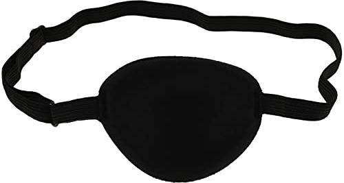 SuPVOX Schwarze Augenklappe, verstellbare Piratenaugenklappe, um Lazy Eye Amblyopia Strabismus für Erwachsene und Kinder zu behandeln