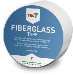 TEC7 Fiberglass Tape/Repaturband, Gewebeband, Dichtungsband | 50mm x 20m | Innen- und Außenecken, Bauelemente, Fugen, Dehnungsfugen, Risse