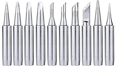 Mesee 900M Soldering Iron Tips Replaceable Solder Iron Tip Set for Hakko, Radio Shack, TENMA, ATTEN, Quick, Aoyue, Yihua Solder Station(10 Different Shape)