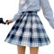 Minetom Damen Kariert Kilt-Rock Faltenröcke Tartan Minirock Hohe Taille Kurz Skirt Skater Rock Informell Mini Glocken Rock Marine XS