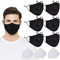Wiederverwendbarer Gesichtsschutz mit Filter, 3er-Pack waschbares Gesichtstuch mit 20 austauschbaren Filtern, verstellbar für Anti-Staub, Pollen, Outdoor-Aktivitäten, Unisex (6+30)