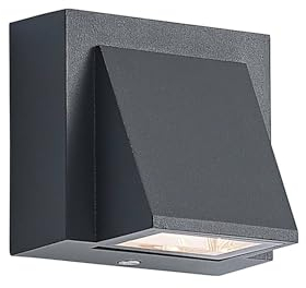 ELC LED Wandleuchte außen Taloma (spritzwassergeschützt (Modern) in Schwarz aus Aluminium (1 flammig,) - Außenwandleuchten Wandlampe Led Außenlampe Outdoor für Außenwand/Hauswand