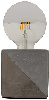 Pauleen 48196 Silver Jwewel Tischleuchte max. 20 Watt Silber Beton E27