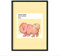 Nacnic Chow Chow Print. Poster mit Illustrationen von Hunderassen in warmen Tönen und Kuchen. Innenausstattung. A3 Größe.