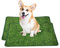 Yumech 2pcs Artificial Pet Pee Grass Mat Reusable Dogs Potty Tray Training Mat Pet Turf Fake Grass Replacement Pad for Dog Potty Training Indoor Outdoor