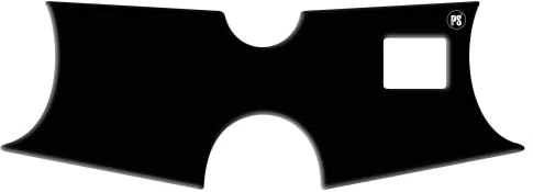 Paraserbatoio.it STICKER 3D EFFECT Lenkungsplattenschutz für Motorräder kompatibel mit HONDA CBR 600 von 1990 bis 1994. Maße 177,4 x 63,9 mm Schwarz