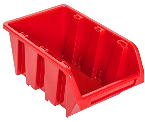 Stapelbox 10 Stck Stapelkiste Sortierbox Box 29x20x15 cm Rot | Werkstatt stapelkisten kunststoff lagerboxen stapelbar