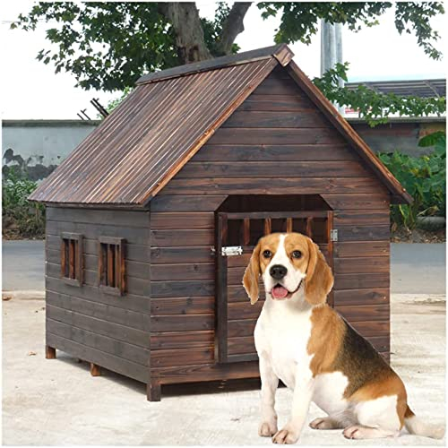 Hundehütte Outdoor-Hundehütten Holz-Hundehütten für den Außenbereich Hundekisten Hundehütten für den Außenbereich der Zwingervilla für kleine, mittelgroße und s wetterfest, 22 x 17