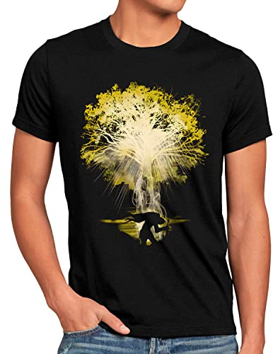 CottonCloud Erdtree Herren T-Shirt limgrave gelmir farum RPG Open-World, Größe:M