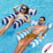 SHENGMEI Wasserhängematte Pool aufblasbare Stühle dick 2 Stück, aufblasbare Pool-Flöße für Erwachsene Kinder Schwimmen, groß aufblasbar schwimmend mit Bodennetz, Pool Bett Wasser Lounge, Blau