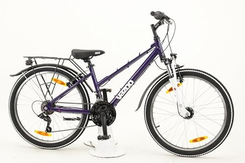 Yazoo Sport 2.6 26 Mädchen/Jugend Alu-Sportrad 21-Gang Shimano Kette Nabendynamo 24 Zoll 21 Gang Kettenschaltung lila