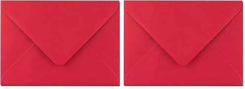 arkCRAFT 25 x C6 Premium Envelopes 100gsm 114mm x 162mm (Red) (Pack of 2)