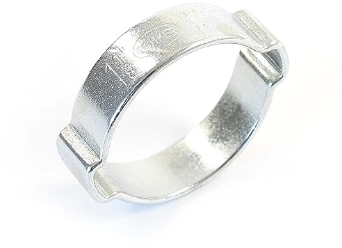 Wiltec 2-Ohr-Klemme 1 1/8 27-31mm Ohrklemme verzinkt B10 für Schläuche Klemmschelle