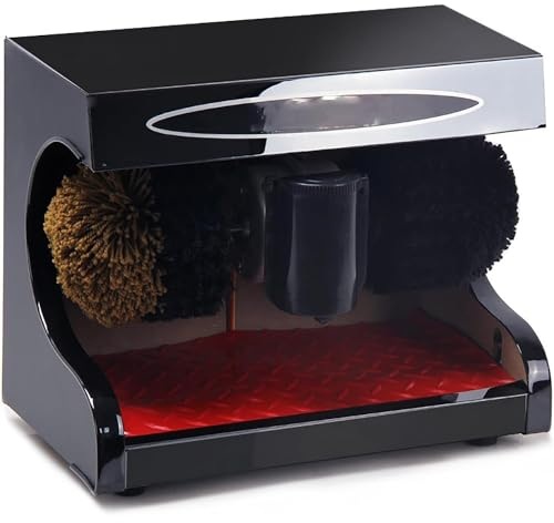McbeAn Cireuse De Chaussures Électrique, Cireuse De Chaussures, Induction Automatique/Brosse Double Combinaison/Faible Bruit/Fonctionnement Fluide, Facile À Nettoyer, pour Hôtel Familial, Commerciale