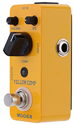Guitar Pedal, Yellow Comp Mini Optical Compressor Effect Pedal for Electric Guitar True Bypass