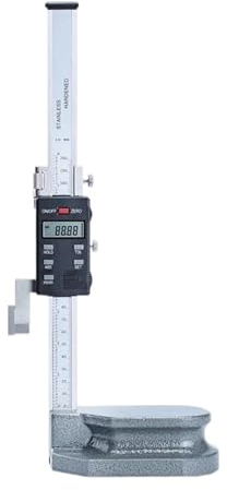 FUNTLY Digitales Höhenmessgerät 1 stücke Edelstahl Digital Display Höhe Gauge Elektronische Scoring Lineal 0-200/300/500/600/1000mm Höhe Nonius Skala (Color : 0-1000mm)
