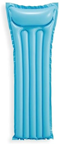 Virsus Materassino Gonfiabile a Tinta Unita 703EU, misura 183x69 cm, 5 Tubi con Cuscino, materasso per Piscina, per Feste ed Eventi (Azzurro)
