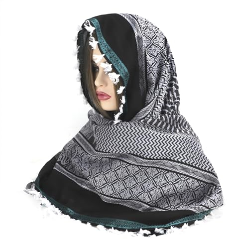 Faxianther Herren Muslim Hijab Kopftuch Schal Arabisch Turban Kopfbedeckungen atmungsaktiv weich Bandana klassisch Muslimischer Kopfbedeckung Arabisch Kopfkappe