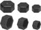 Lot de 75 cache-écrous hexagonaux en plastique noir M6 M8 M10