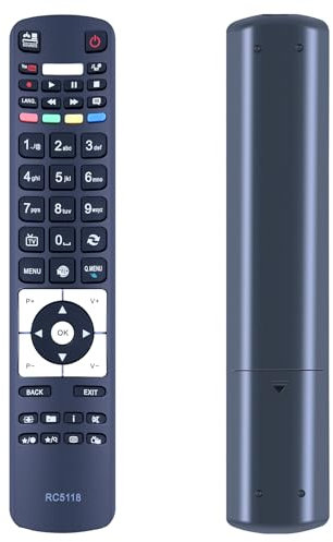 TCNOUMT Mando a Distancia de Repuesto para Hitachi Akai Telefunken TEAC TV LE40A318FHD LE65A518UHD 32HBC01, Mando a Distancia Universal