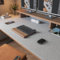 DAWNTREES Tapis de Bureau en Feutre,120 x 60cm,pour Ordinateur de Bureau, Grand Tapis de Souris XXL,Tapis de Clavier et de Souris(Gris Clair)