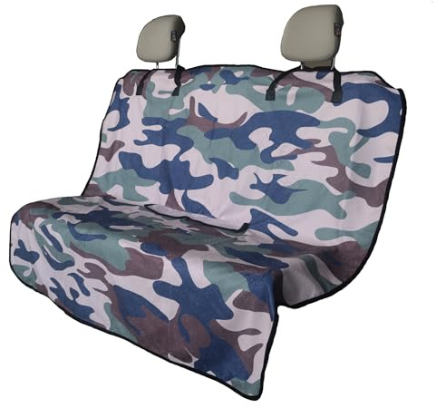 LoyaGour Rücksitzbezug für Pkw, LKW, Van, SUV, wasserdichte Rückbank, Handtuch, Sitzbezüge für Hunde und Kinder, Auto-Rücksitzschutz (Camouflage)