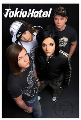Tokio Hotel Band Retro-Poster, 2 Leinwand-Poster, Schlafzimmer-Dekor, Sportlandschaft, Büro, Raumdekoration, Geschenk, ungerahmt, 40 x 60 cm