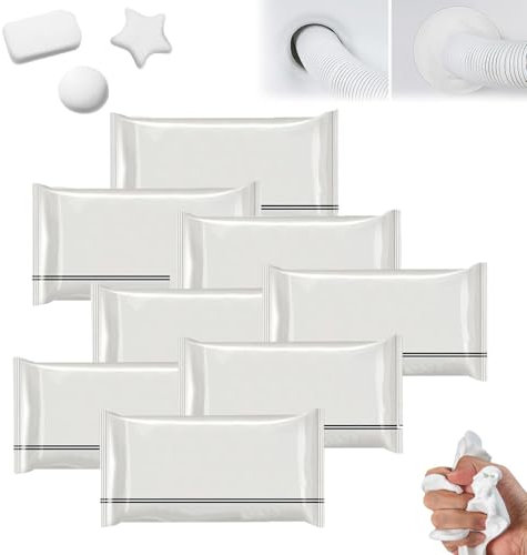 Waterproof Sealant White Mastic Sealant 8 Pack Quick Mending Mud, Repair Sealing Clay White Filler for Drain Connection Wall Hole Air Conditioning